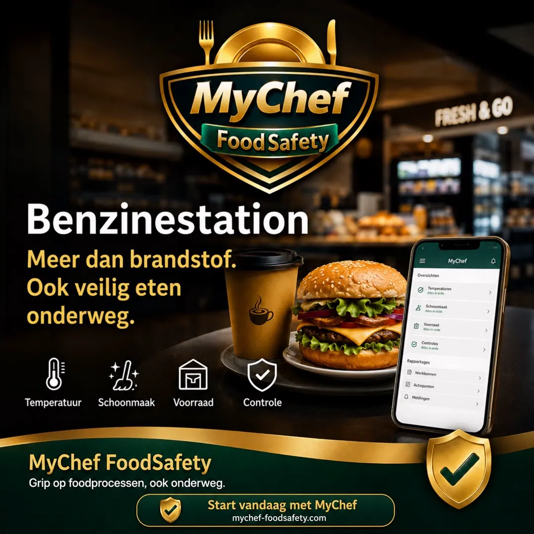 Segmentkaart benzinestation voor MyChef FoodSafety