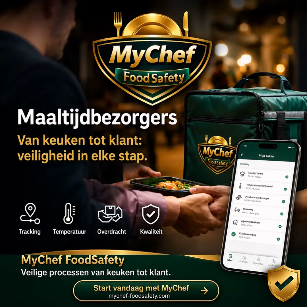 Segmentkaart maaltijdbezorgers voor MyChef FoodSafety